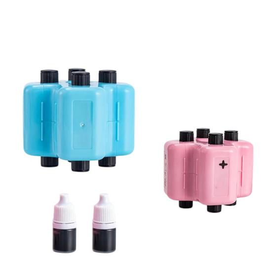 4 in 1 Math Roller Stamp Set Math Problems Generator Stamp with Refill Ink Randomized Addition Subtraction Multiplication Division Practice