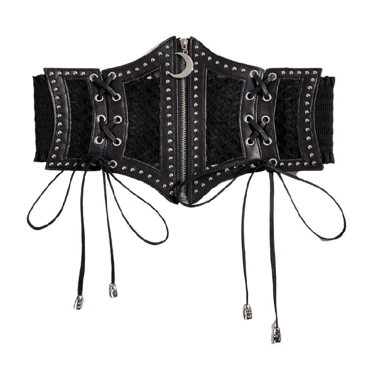 Girl Lattice Belt Cowgirl Punk Waist Belt Lace-up Trendy Stylish for Jeans Dress