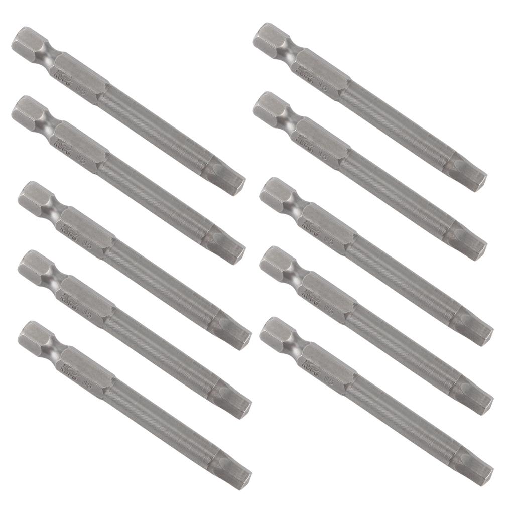 10Pcs Electric Screwdriver Bits Hex Socket Hardened with Magnetic Accessories S14 65mm
