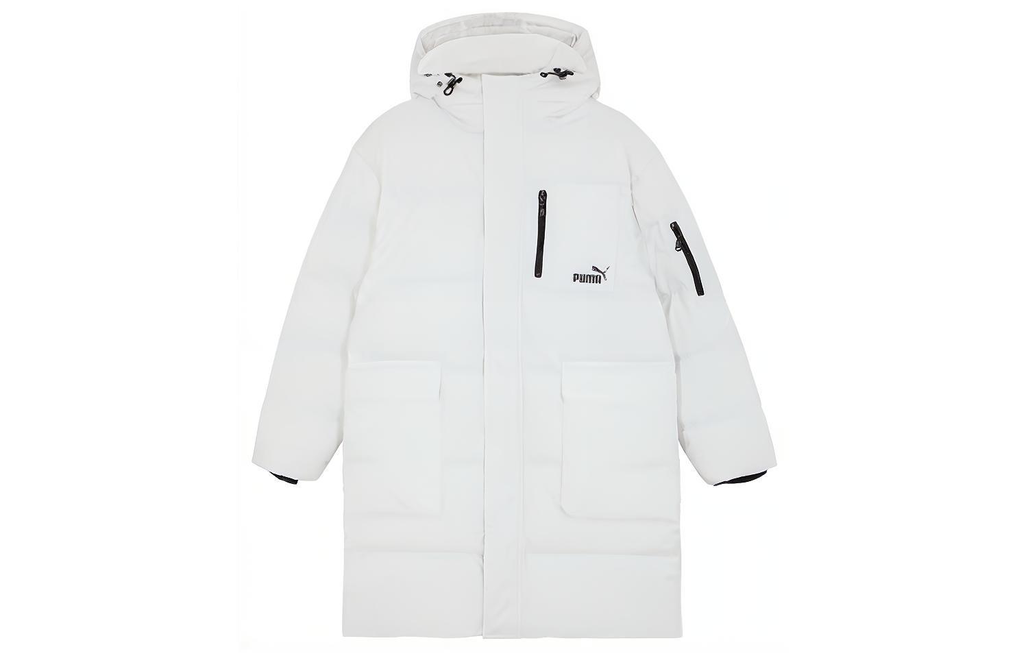 PUMA Down Jackets Unisex White Hooded Moderate Other 625613-02 S