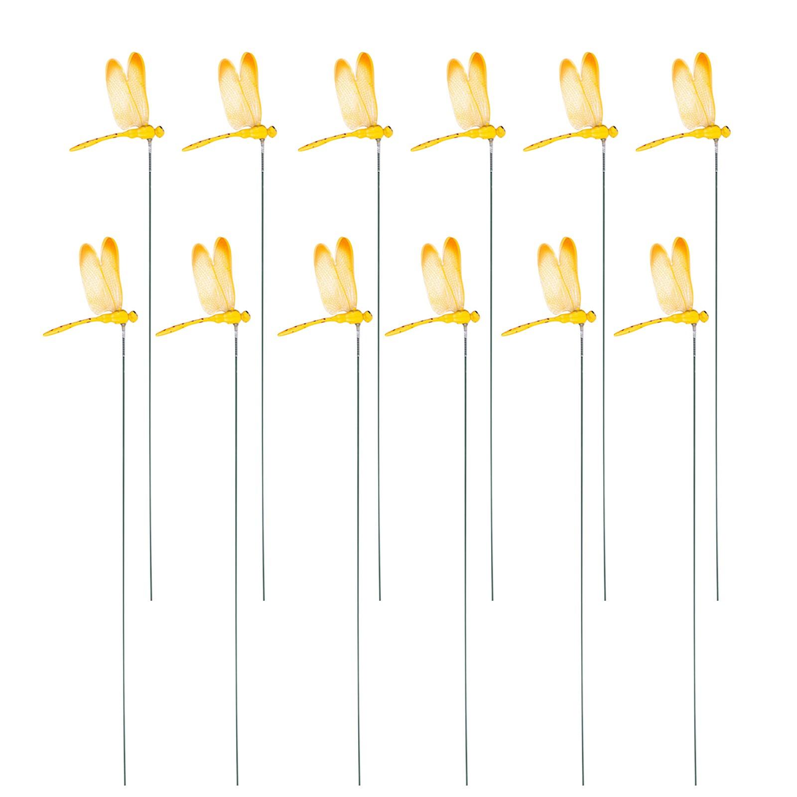 

Шесты-симуляторы насекомых, 3D садовые украшения, Садовые украшения, отпугивающие насекомых, Украшения для двора (12 штук/набор) One Size жёлтый
