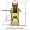 Steel Pulley with Bracket: V, U, H-Type Guide Rail Wheel for Sliding Doors