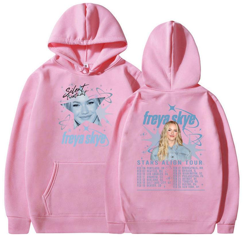 Freya Skye Stars Align Tour 2026 Print hoodie Wo Aesthetic Fashion Oversized Long sleeve Sweatshirts Fleece Streetwear