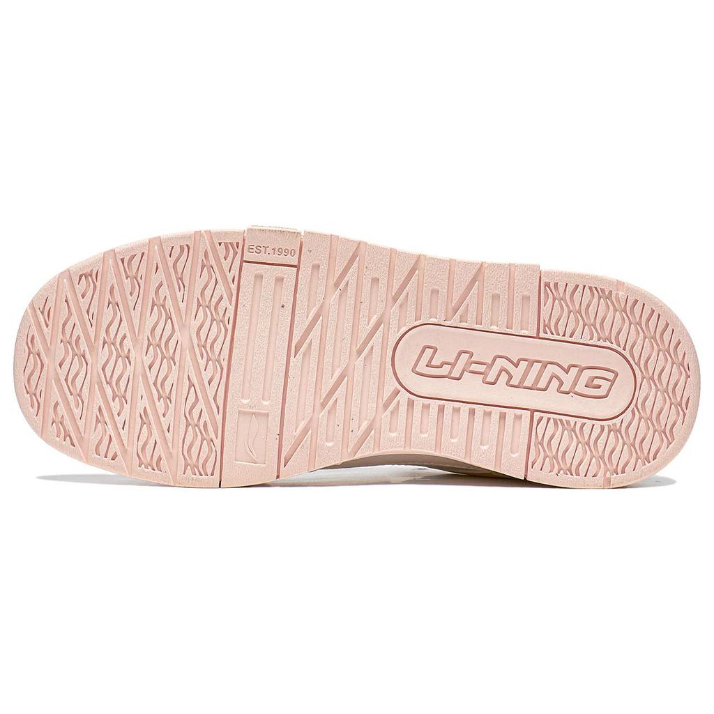 Li Ning Campaign 1.5 Slip Resistant Abrasion Resistant Low top Skateboard Shoes Women's White Pink Purple AGCT266-5