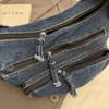 Torba Jeansowa Wielowarstwowa Torba Crossbody Damska Torba na Ramię Messengerka