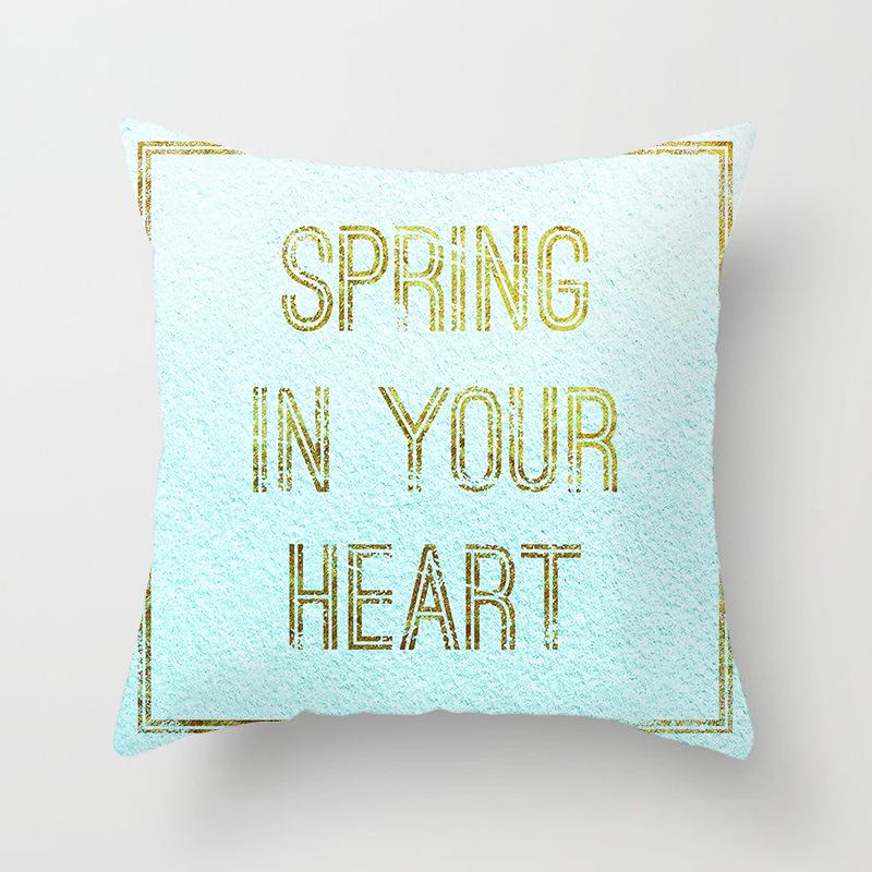 Nordic Ins Style Pink Geometric Pattern Ultra-short Velvet Pillowcase Cushion Pillowcase Pillowcase