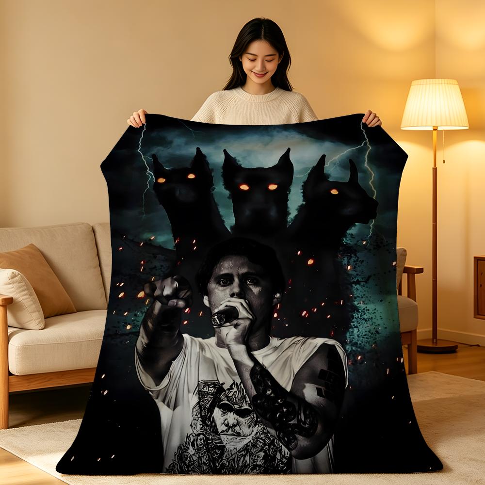 Music C-Canserbero Throw High-Density Short Plush Blanket Soft Skin-Friendly for Sofa Nap Air-Conditioned Room