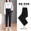 Harlan Suit Pants Women's Spring and Summer Thin Straight Loose Radish Thin Black Pipe Pants Casual Small Feet Pants Summer
