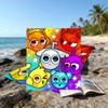 1pc SPRUNKI7 Beach Towel, Beach and Seaside Swimming Pool Equipment, Fashion Pattern, Rectangular, Travel Essentials