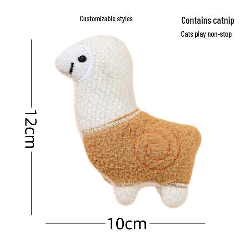 New Catnip Plush Toy: Cat Grass-Infused, Bite & Scratch Resistant, Self-Entertaining Doll for Cats