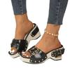 36-43 Plus Size Shoes for Women Summer 2026 Fashion Slip on Platform Wedge Comfortable Peep Toe Sandals Casual Women Slippers