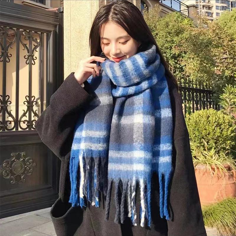 Women's European and American Style Long Fringe Mohair Scarf - Warm Autumn/Winter Shawl & Neck Warmer