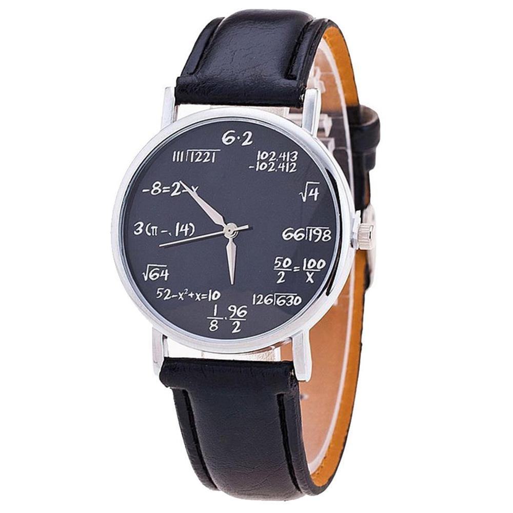 Montre Mode Femme Montres Dames Bracelet Cuir Montres à Quartz Femme Montre Formule Mathématique Reloj Mujer relogio mulher