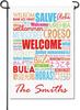 Funny Personalized Welcome Multi Language Garden Ag Custom Double-Sided Vertical Outside Welcome Banner for Farmhouse Porc EEL