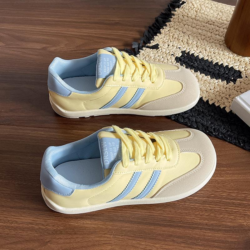Versatile lace-up thick baseplate shoes women's spring niche fashion sports shoes casual retro