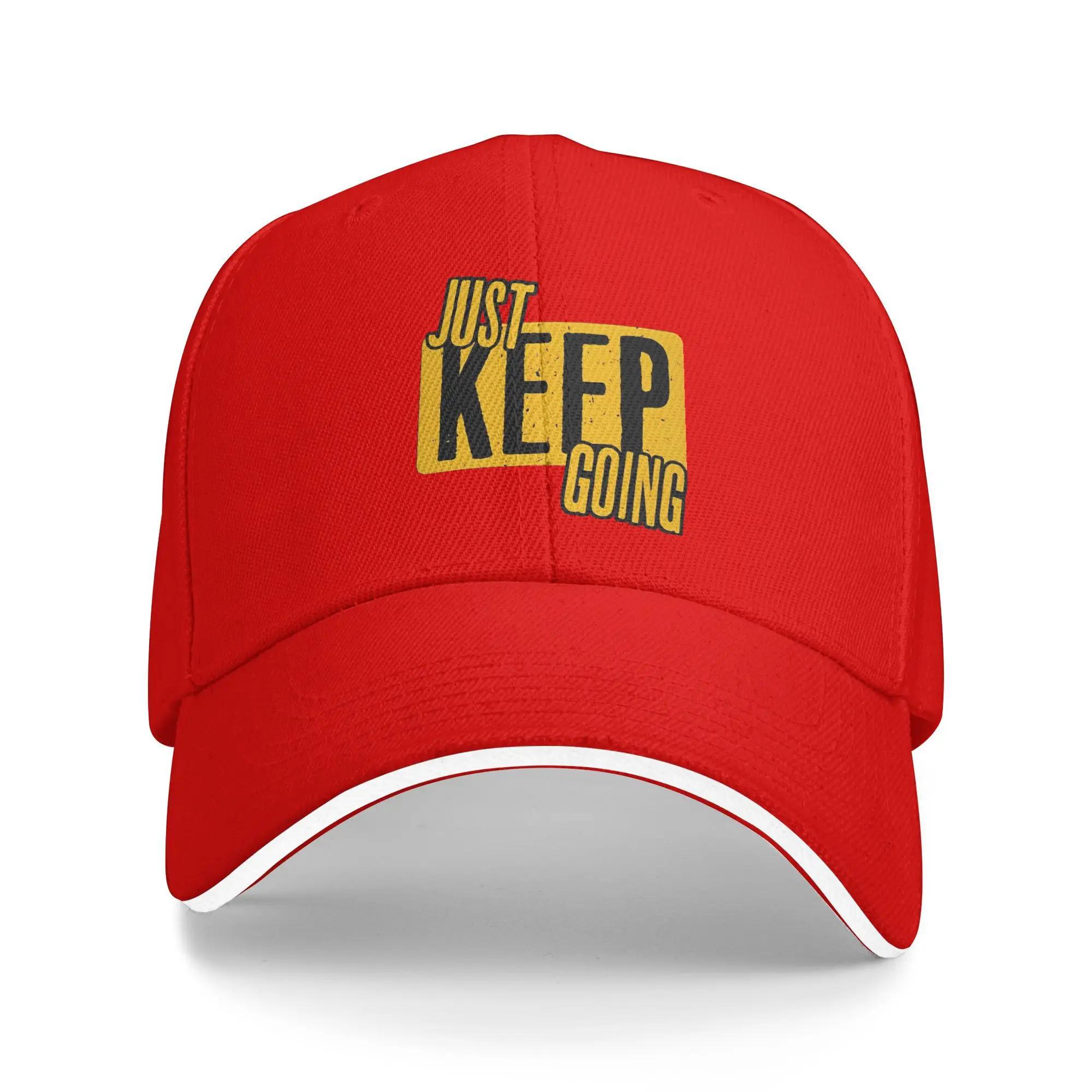 

Art Letter Printed Baseball Cap Just Keep Going Casual Women Unisex Trucker Hat Dropshipping Print Tennis Skate Caps One Size