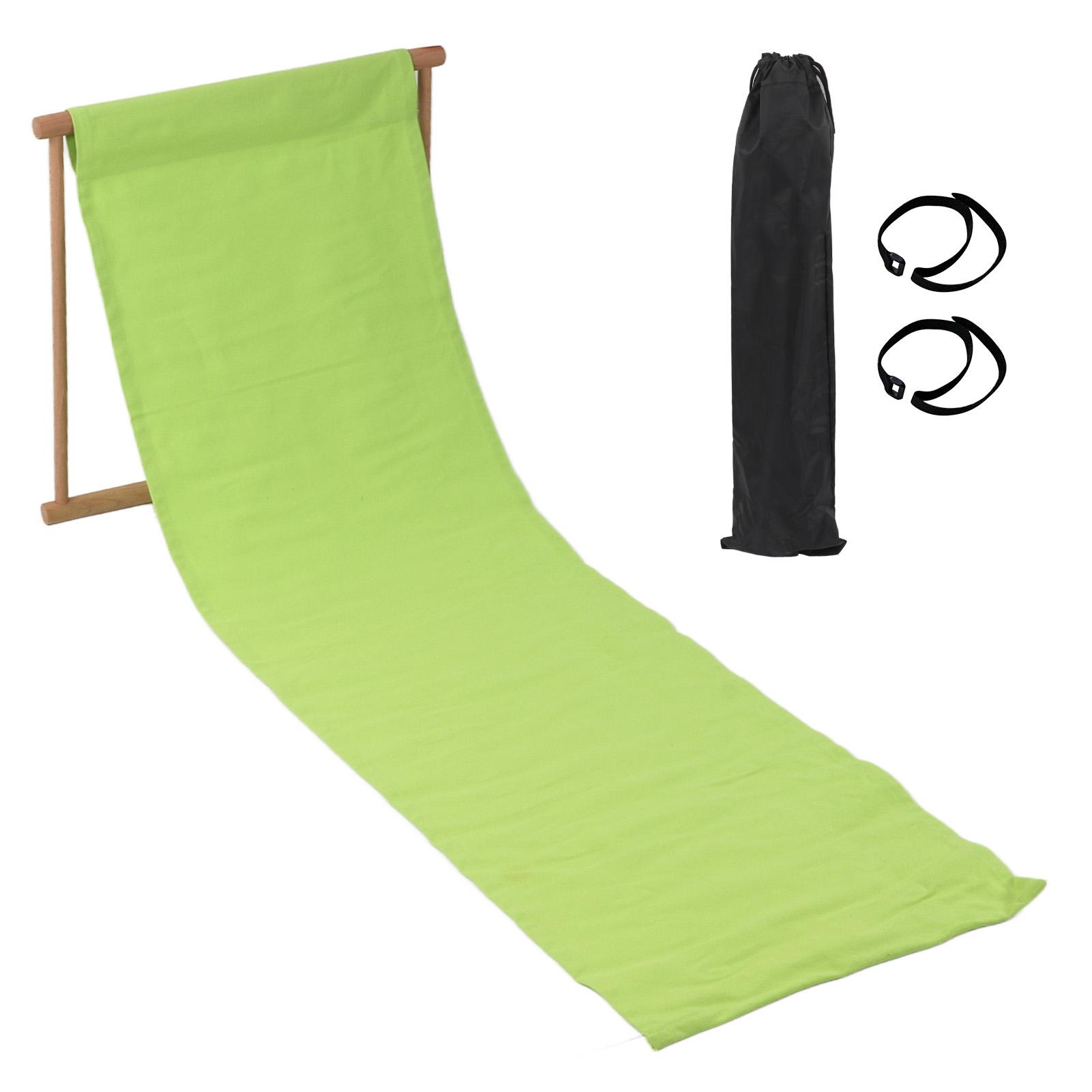

DUUTI Beach Lounge Chair Portable Reclining Mat Lounge for Outdoor Vacation Travel Trip зелений