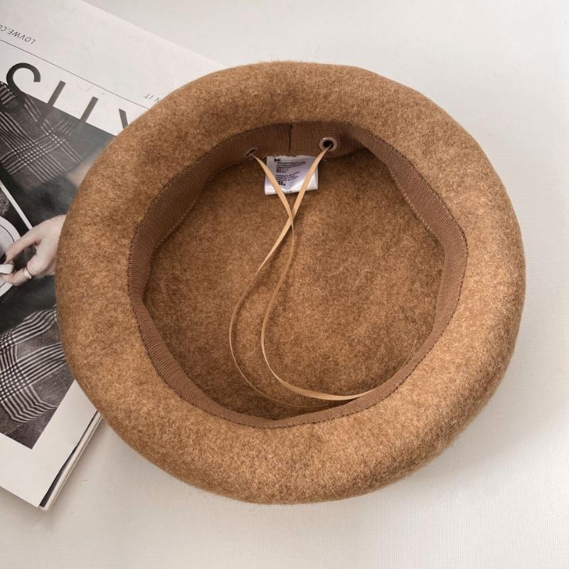 Women S Vintage Versatile Korean Style Small Face Mushroom Beret Hat Customizable