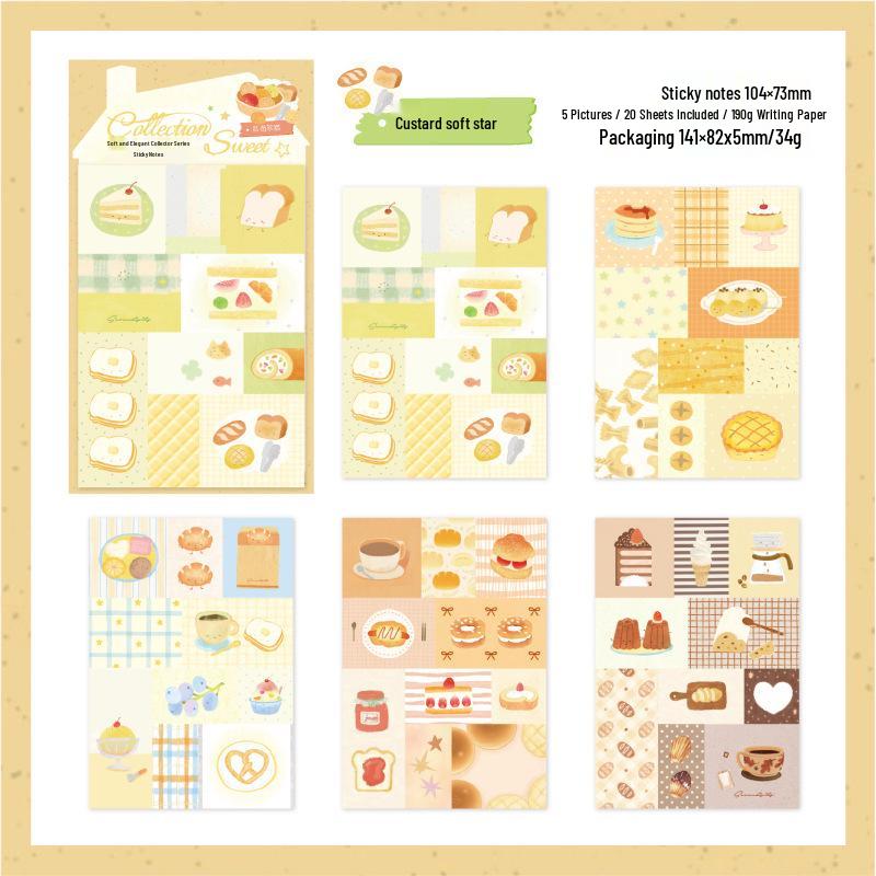 Twilight Gummy Series Sticky Notes – 20 Sheets, 5 Styles for DIY Journals