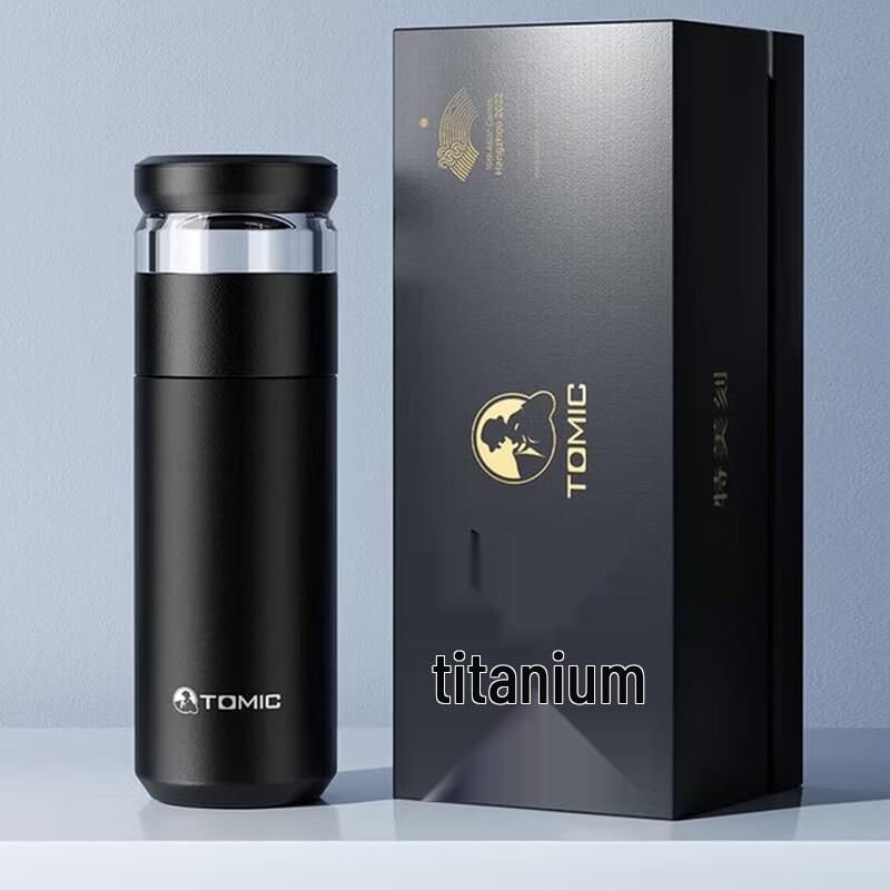 TOMIC Pure Titanium Liner Insulated Tea Infuser Mug