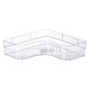 Shower Corner Shelf Plastic Corner Shower Caddy Wall Mounted Shower Organizer for Bathroom Toilet Crystal White