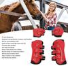 Fetlock Horse Boots Lightweight Breathable Wearproof Horse Hind Leg Boots for Horse Accessories Red