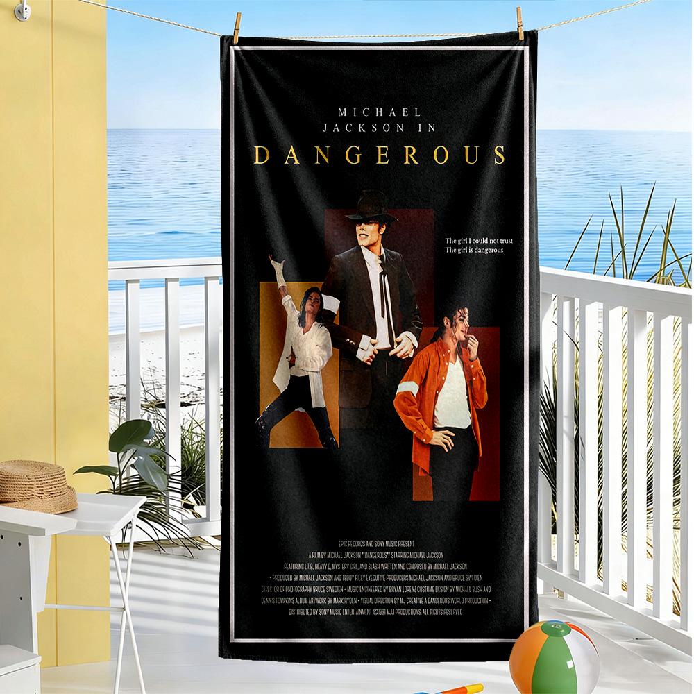Michael Jackson Beach Towel Quick-Dry Soft Microfiber Comfortable Lightweight