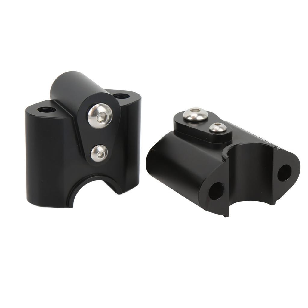 Chrome Handlebar Riser Clamp Chrome CNC Aluminum Alloy for R18 Classic Motorcycle 2020‑2021 Black