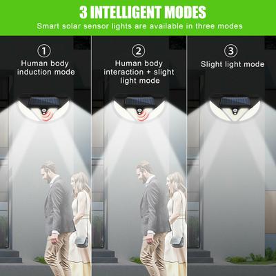 118 Led Solar Wall Lamp 3 Modes 270 Degree Ip65 Waterproof Infrared Motion Sensor Outdoor Garden Light