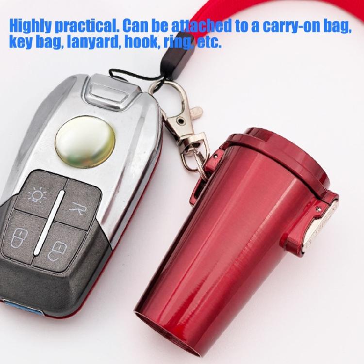 Portable Ashtray with Keychain Sealed To Contain Odor Perfect For Hiking Trip Camping Travel Use