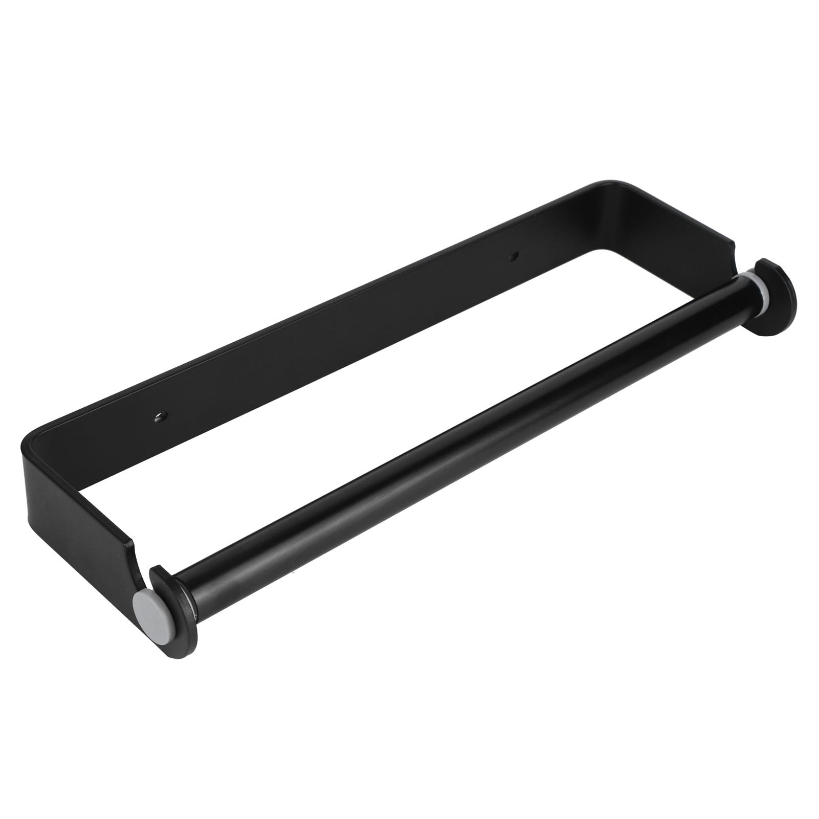 

Wall Mounted Kitchen Plastic Wrap Film Paper Towel Rack Paper Roll Dispenser HolderBlack