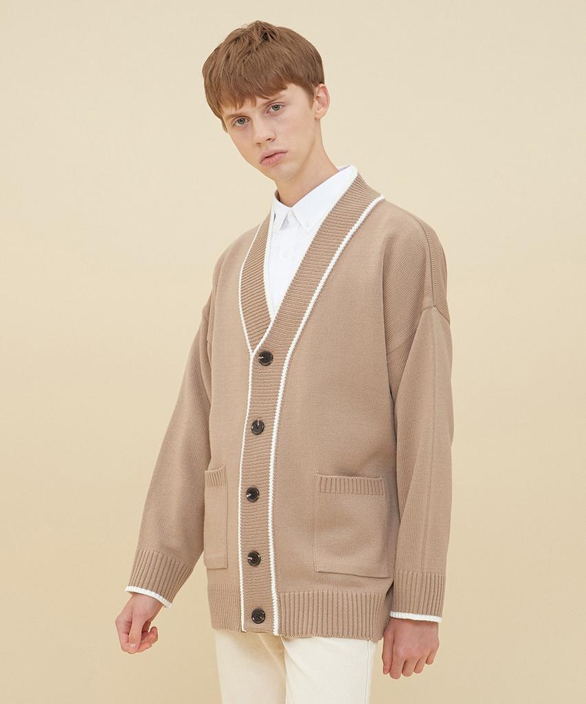 Blond9 Coloration Knit Cardigan_Mocha