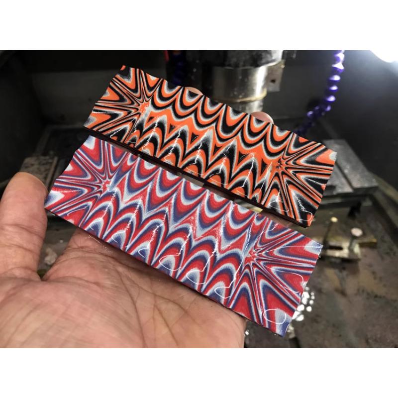 1 kus G10 sklolaminátová šablona nůž DIY výroba materiál na rukojeť černá/hnědá/olivově zelená oranžová G10 skvělý maskáčový vzhled nůž