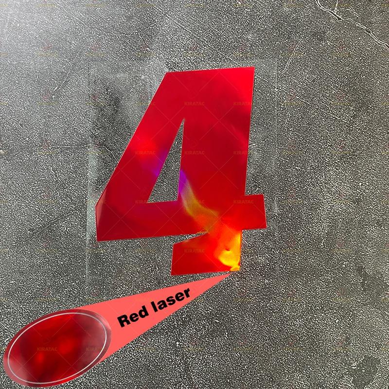 1PC Red Laser Motorcycle Number Sticker for DIY Bicycle Top Tube Frame Moto Helmet Fairing Self-adhesive Waterproof Vinyl Decal