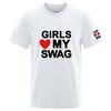Girls Love My Swag Funny Logo Print Round Neck Ultralight Unisexs Quickdrying Breathable Sweatabsorbent Premium Tshirt