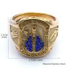 Crystal Our Lady of Aparecida Brazil Nossa Senhora Ring Men Stainless Steel Virgin Mary Rings Jewelry Boyfriend Gift RRR514S05