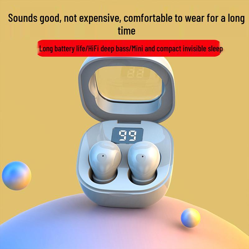 SK19 Mini Bluetooth Earphones - Ultra-Small, In-Ear, Painless Sleep Design.