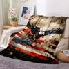 Flying Eagle Art Flannel Throw - Lightweight Digital Print Fleece, Soft & Warm for Sofa/Bed/Travel/Office, Home Decor
