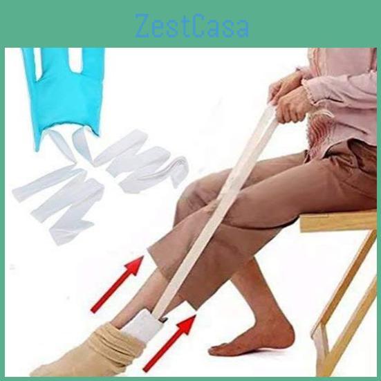 Sock Seniors Device For Aid Terry Cloth Sock Helper Aide Tool Easy Sock