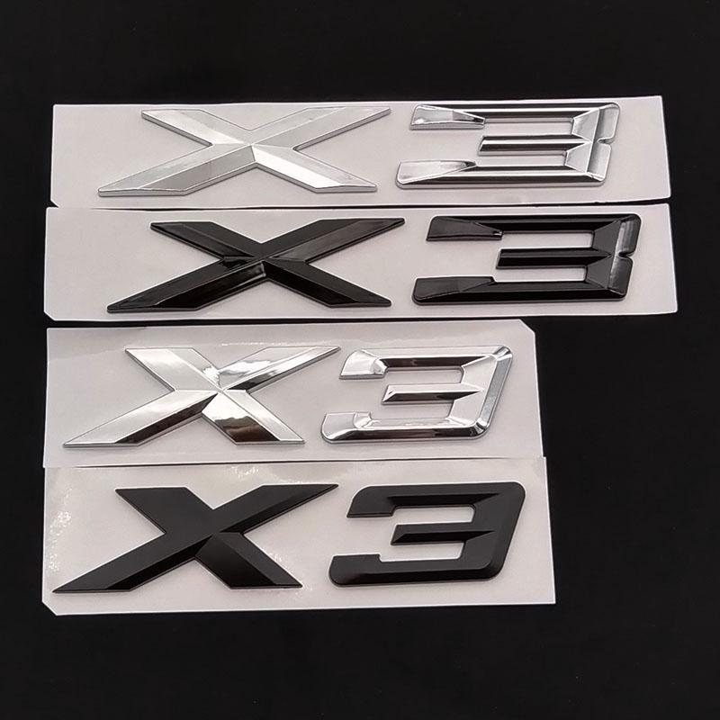 3D ABS Logo X3 Emblem Letters Badge Car Rear Trunk Sticker For BMW X3 F25 E83 G01 G45 Xdrive 20d 30d 20i 28i 30i 35i Accessories