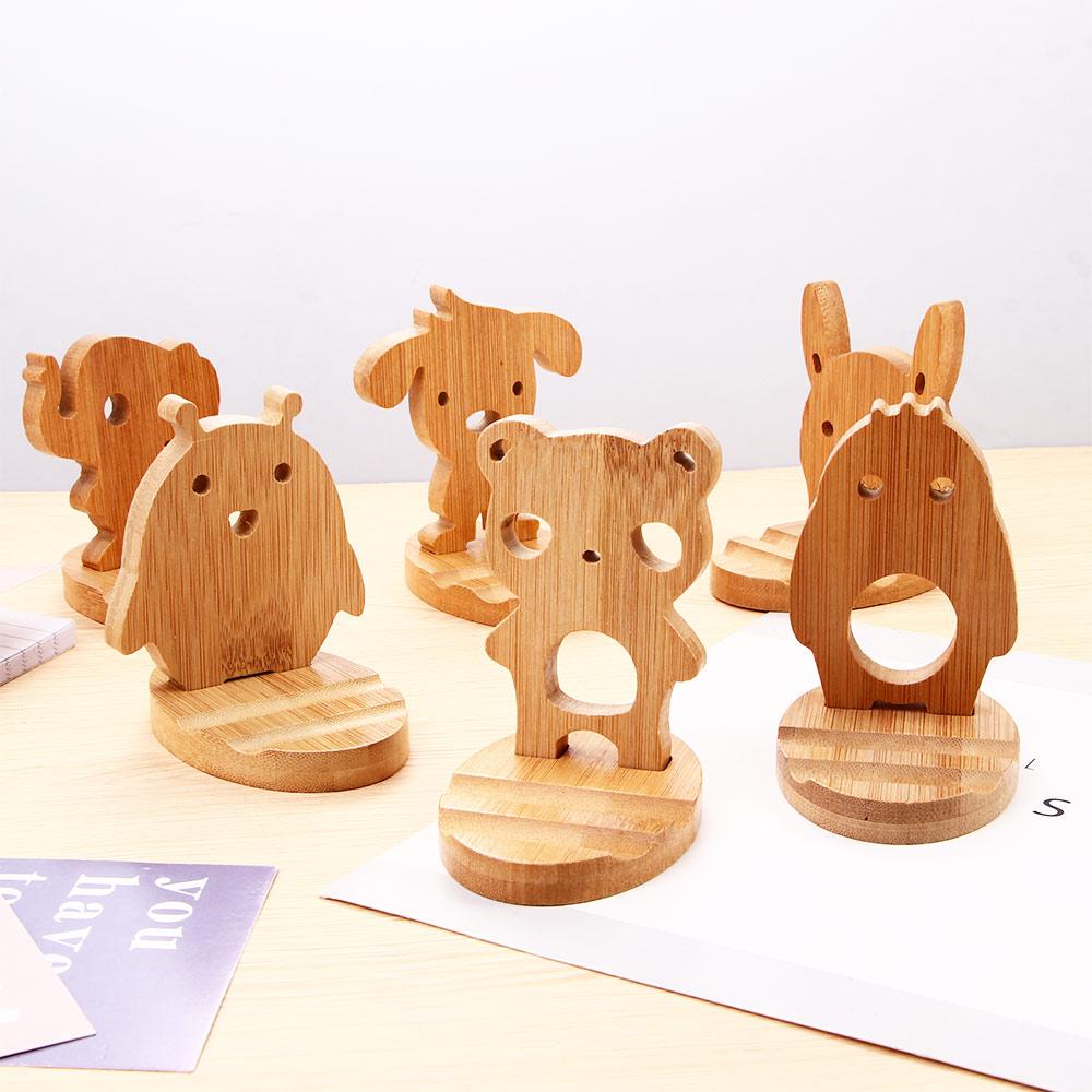 Style Cell Phone Wooden Wood Smartphone Phone Holder Stand Bracket Cellphone Standing Phone Bracket