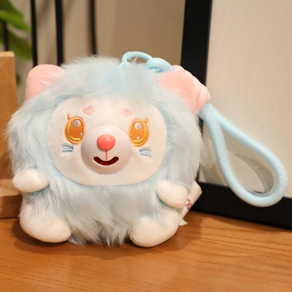 With Sound Animal Plush Pendant Stick Out Tongue Plush Doll Keychain Bag Pendant