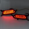 2Pcs LED Rear Reflector Fog Lamp Bumper Light Brake Light Turn Signal Light for Mazda CX-3 CX3 2015-2019
