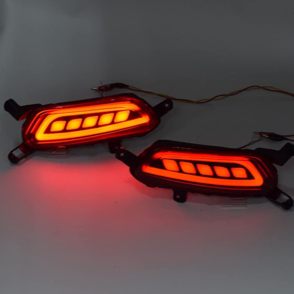 2Pcs LED Rear Reflector Fog Lamp Bumper Light Brake Light Turn Signal Light for Mazda CX-3 CX3 2015-2019