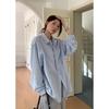 ICH MODE Women's Linen Blend Sun Protection Long-Sleeve Shirt