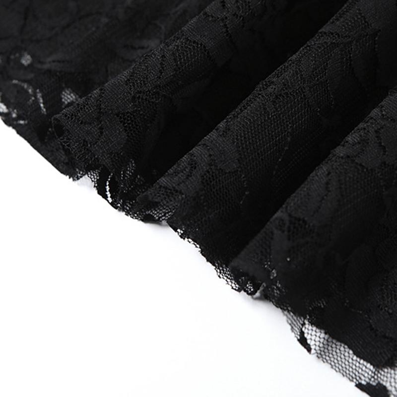 Kvinne Blonder Svart Mystisk Sexy Blonder Hot Søt Elegant Hul Kort Stroppekjole