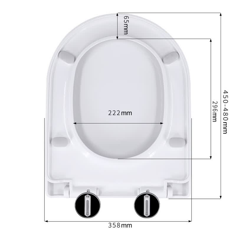 MDNG One-Touch Large U-Shaped Toilet Seat
