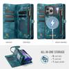 CaseMe Magnetic Flip Leather Phone Case for iPhone 17 Pro Max 17 Air 16 16E 15 Plus 14 13 12 11 XS X XR SE 2022 Zipper Wallet Card Back Cover Coque
