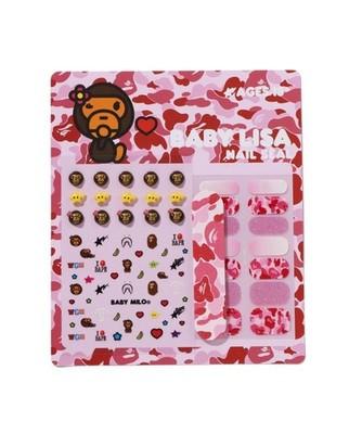 BATHING APE BABY LISA NAIL SEAL Stickers PINK JAPAN FS