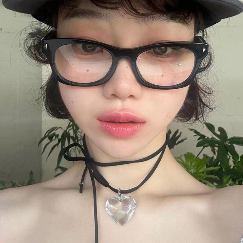 Simple Love Heart Aesthetic Necklace Fashion Simple Clavicle Chain Women Girls Wedding Jewelry Party Birthday Gift